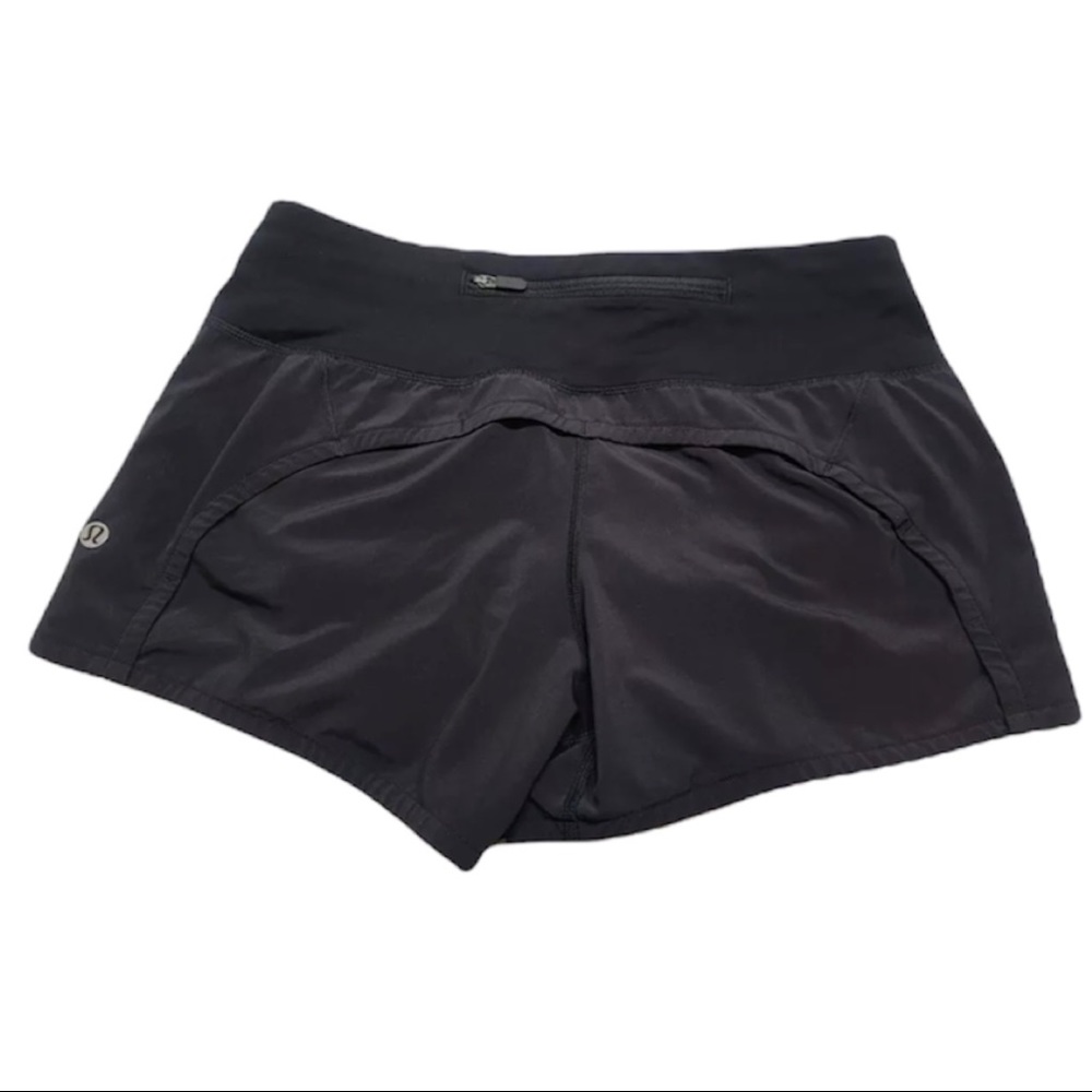 Lululemon Run Times Short II 4” Inseam Black Size 4 Womens